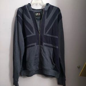 Navy Union Jack zip up hoodie